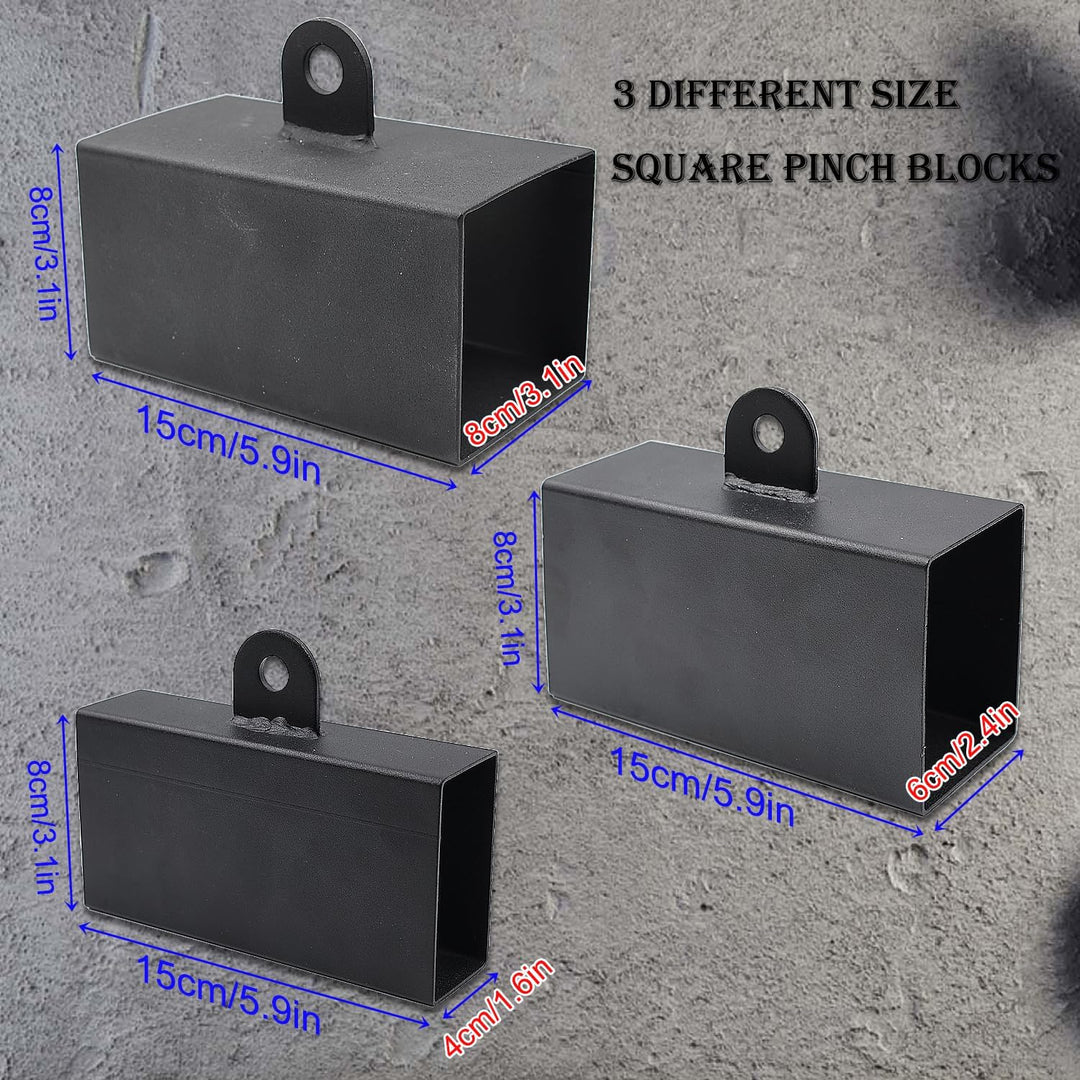 Metall-Pinch-Block-Griff-Set mit Ladestift, Quetschblock-Griff für Klettern, Unterarm, Finger, Kraft