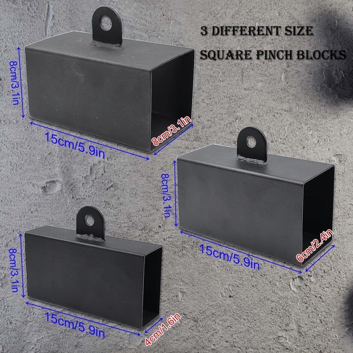 Metall-Pinch-Block-Griff-Set mit Ladestift, Quetschblock-Griff für Klettern, Unterarm, Finger, Kraft