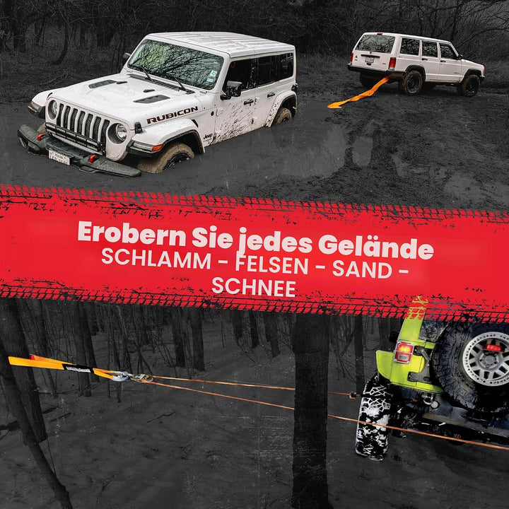 GearAmerica UBER Schäkel - ROT mit Diebstahlsicherung (Zweierpack) | 40 Tonn Belastbarkeit | 22 mm S