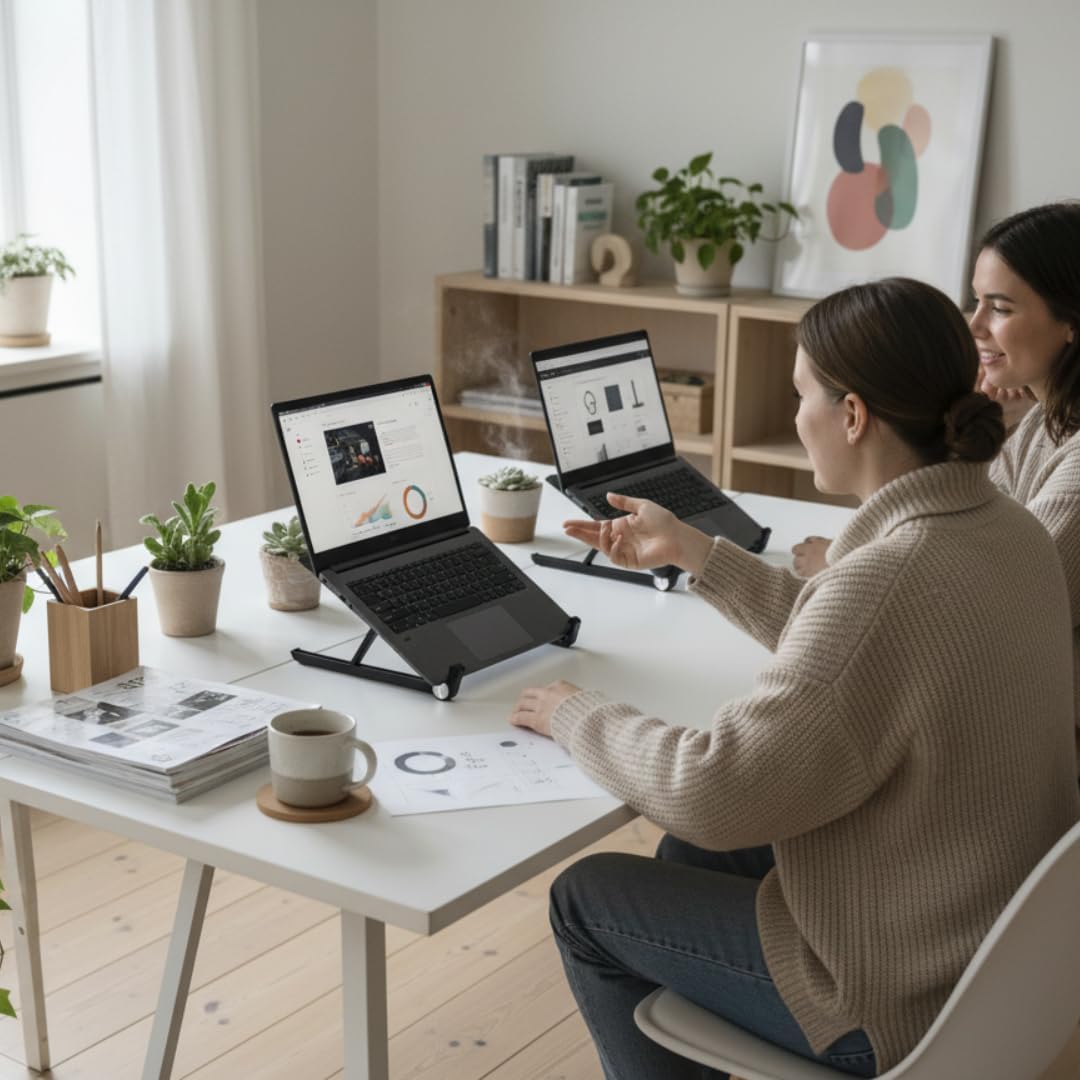Laptopständer höhenverstellbar & faltbar – ergonomischer Notebookständer für Schreibtisch und Homeof
