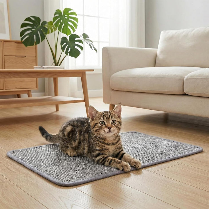Kratzmatte Katze 40x60cm Kratzbretter Natürliche Sisal Kratzmatte Katzenkratzmatte Kratzschutz für S