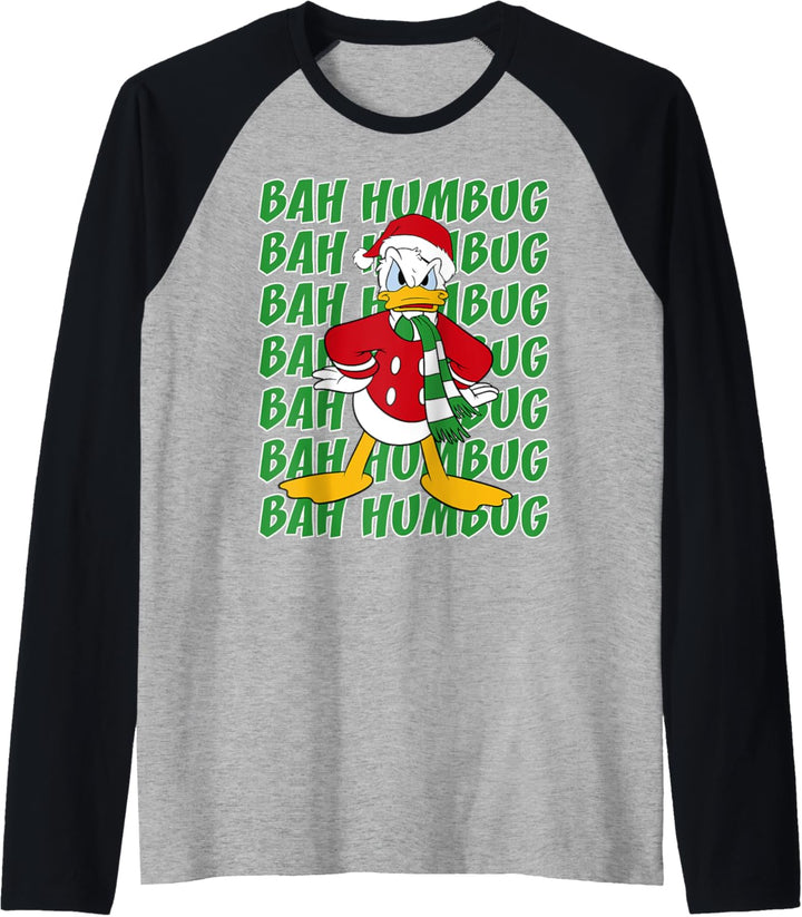 Disney Mickey And Friends Weihnachten Donald Bah Humbug Raglan