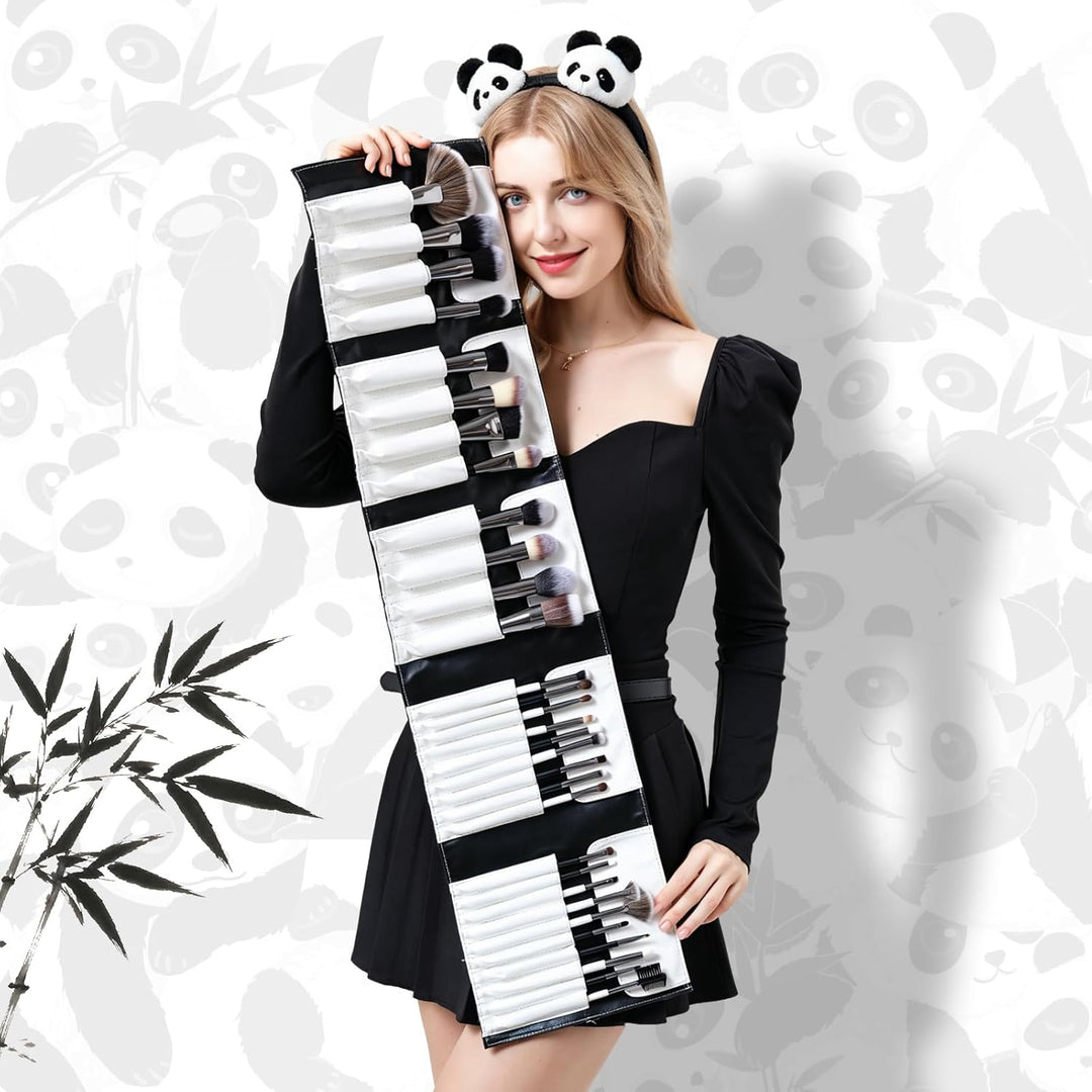DUcare Professional Make up Pinsel 31 Stücke Panda Make up Pinsel Set Premium Synthetic Kabuki Found