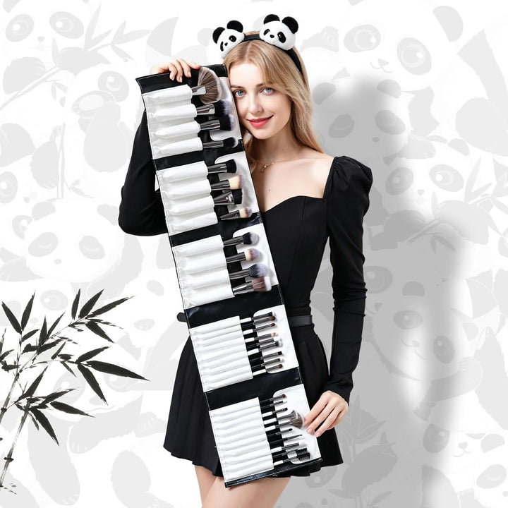 DUcare Professional Make up Pinsel 31 Stücke Panda Make up Pinsel Set Premium Synthetic Kabuki Found