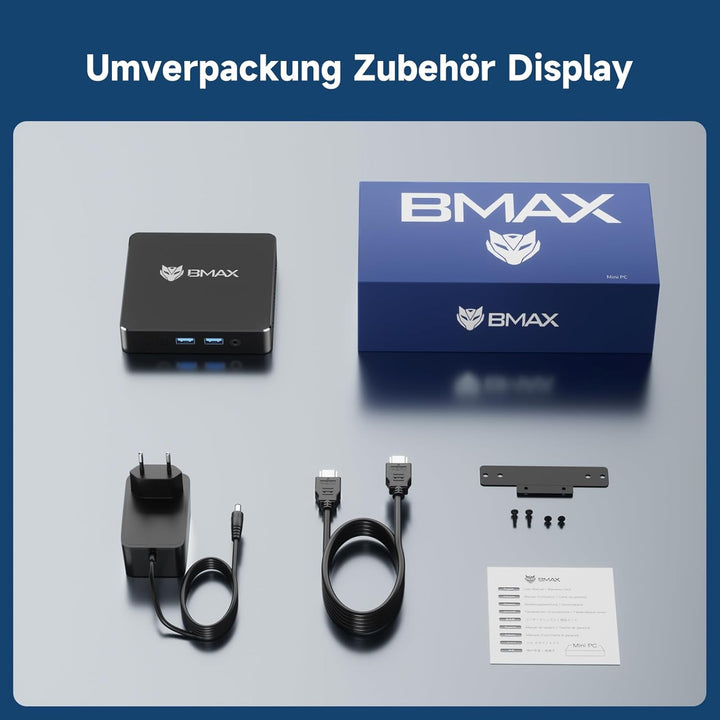 BMAX Mini PC B1 8 GB DDR4 128 GB eMMC, W-11 Pro Gemini Lake N4000 (bis zu 2,6 GHz), Desktop PC Mini