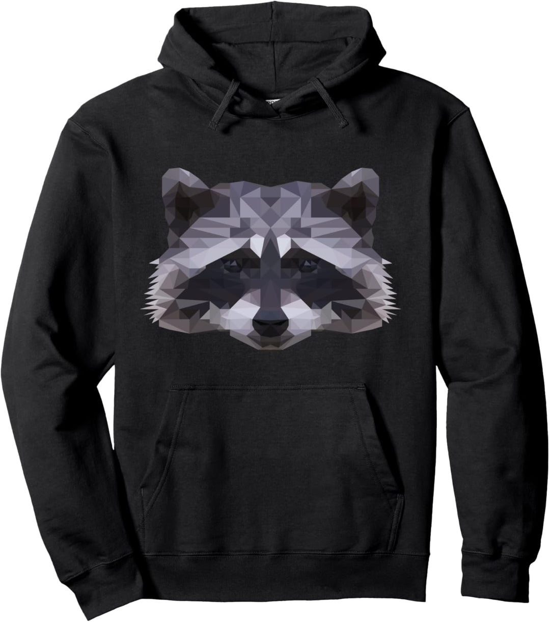 Waschbär Polygon - Wildtier Raubtier - Polygon Tier Pullover Hoodie