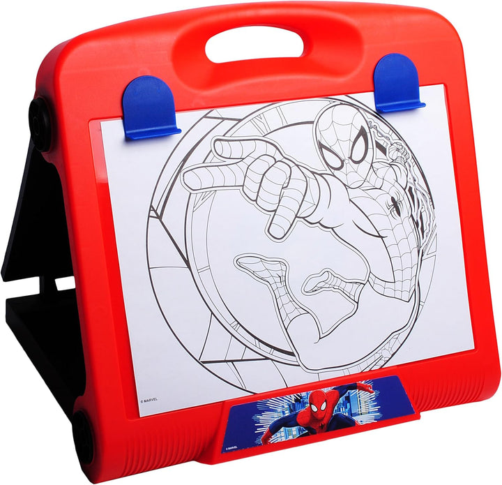 alles-meine.de GmbH Tischtafel - Schreibtafel/Maltafel/Reisetafel - Spyderman - Maltisch doppelseiti