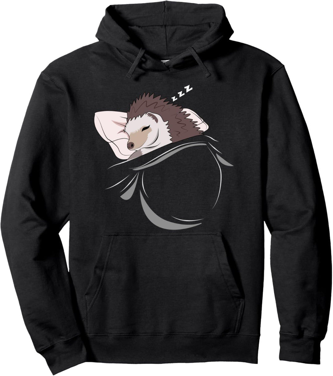 Igel schläft Schlummer Schlafanzug Oberteil Geschenk Igel Pullover Hoodie