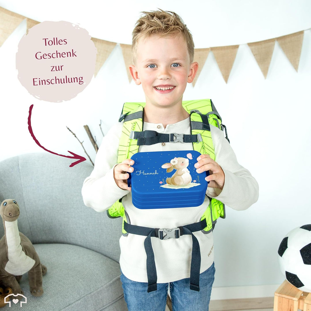 Kinder Bento Box Midi Lunchbox für Mepal Bentobox - Hasen - Brotdose Süsser Hase personalisiert I La