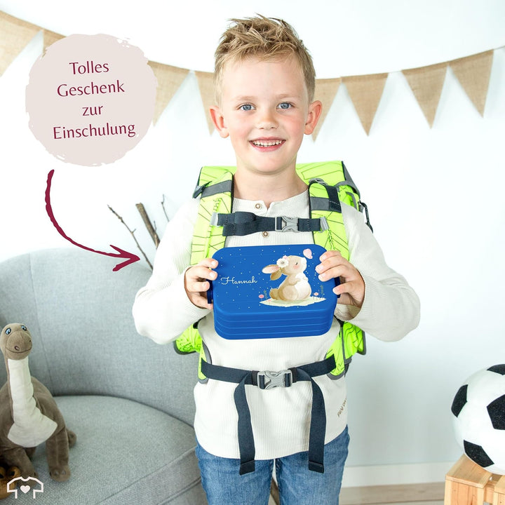Kinder Bento Box Midi Lunchbox für Mepal Bentobox - Hasen - Brotdose Süsser Hase personalisiert I La