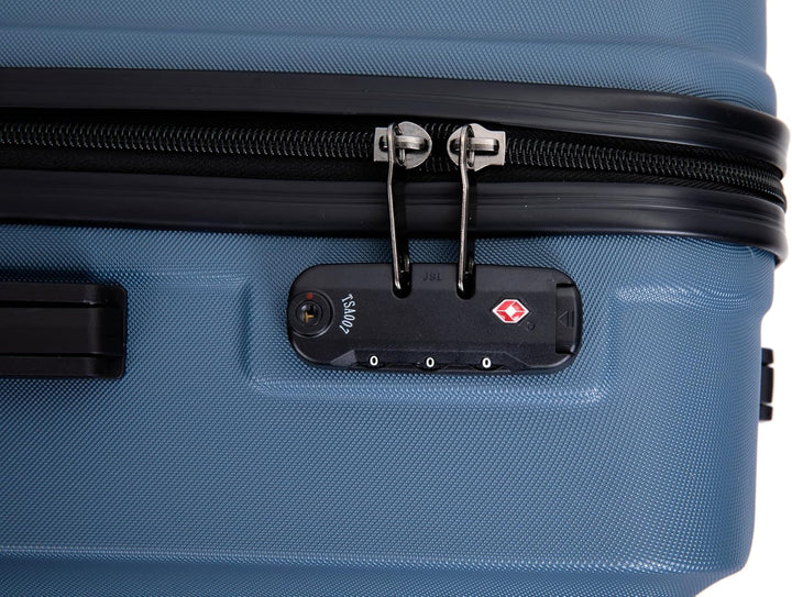 Travelhouse Bali Stabiler Koffer-Set 3tlg. Trolley Koffer Reisekoffer Blau ABS Hartschalen Kofferset