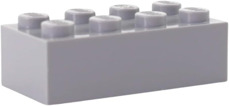 LEGO CITY - 50 Steine im seltenen neuen hellgrau mit 2x4 Noppen + 1 goldener Helm - BASIC STEINE