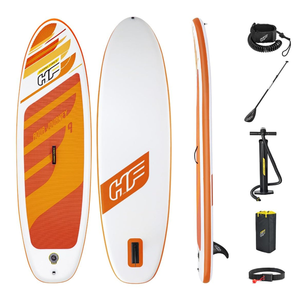 Bestway Hydro-Force SUP Allround Board-Set, Aqua Journey, Mehrfarbig, 274 x 76 x 12 cm, mit Paddel,