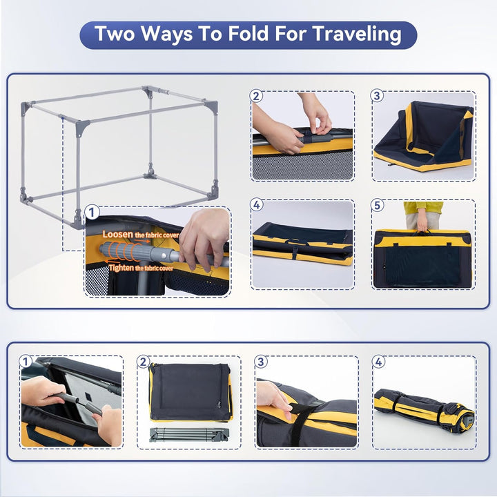 A 4 Pet Hundebox faltbar grosse Hunde, Hundebox für zuhause tragebar Hundetransportbox Transportbox