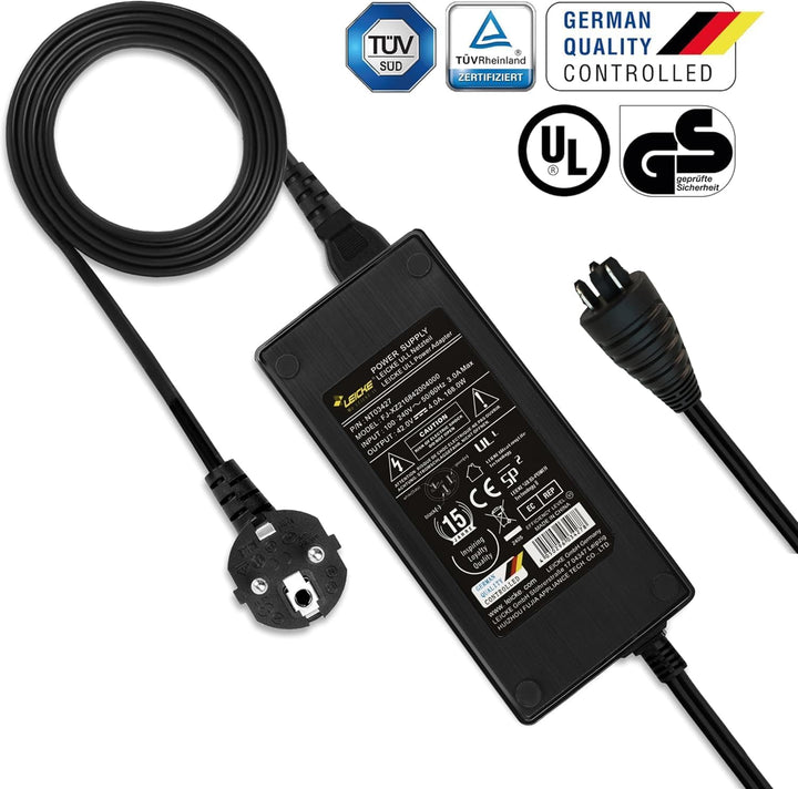 LEICKE Netzteil für Bosch e Bike Ladegerät 36V 4A 42V 4A Bosch Active/Performance Line E-Bike Akku m
