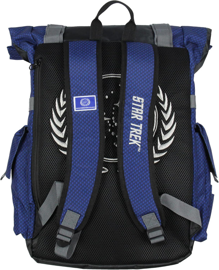 INTIMO Star Trek Starfleet Academy Rucksack mit Roll-Top, Wandern, Fitnessstudio, Laptop, Schule, Re