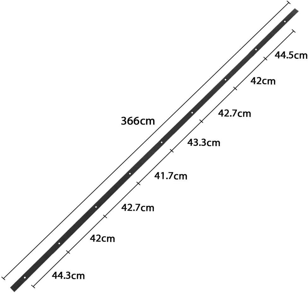 Yaheetech 366cm Schiebetürbeschlag Set Schiebetürsystem Laufschiene für Schiebetür mit Abstandshalte
