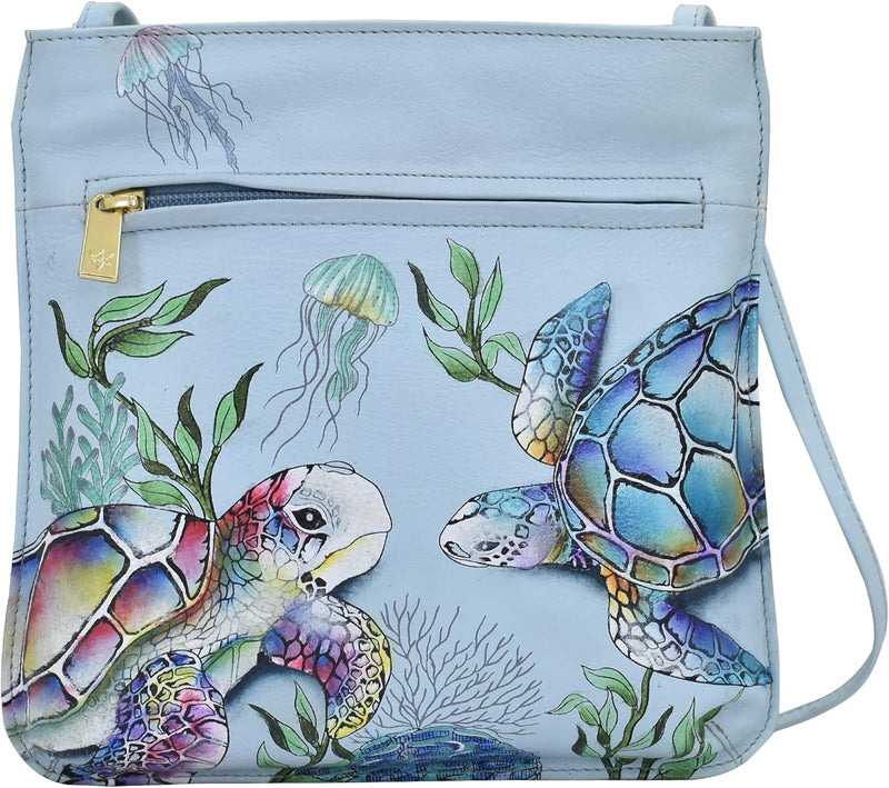 Anuschka Damen Cross Body aus Leder, handbemalt Einheitsgrösse Underwater Beauty, Einheitsgrösse Und