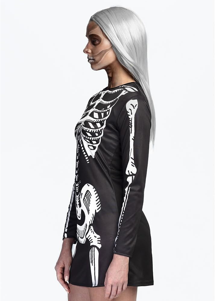 Boland 79217 - Kostüm Skelett Babe für Erwachsene, Grösse M, Faschingskostüme Damen, Horror Kostüm f