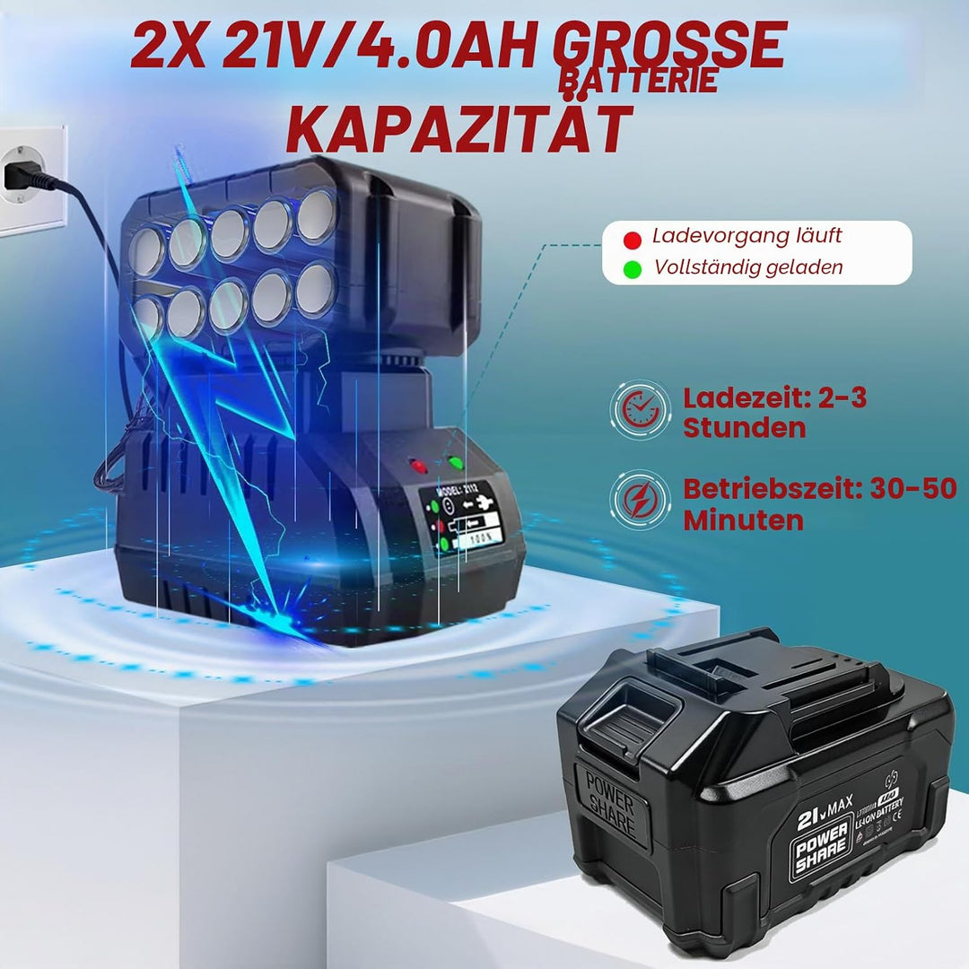 Rasentrimmer mit Akku, Akku Rasentrimmer für Makita-Akkus mit 4 Klingentypen,Rasentrimmer mit Unkrau