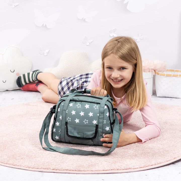 Bayer Design 69058AA Wickeltasche für Puppen, Winkelunterlage, Stoffwindel, Puppenzubehör, Tasche, N