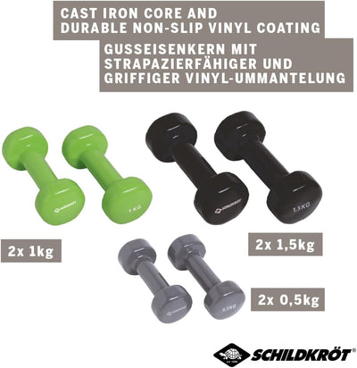 Schildkröt Vinyl-Hantelset, im ABS-Kunststoffkoffer 960010, 960010