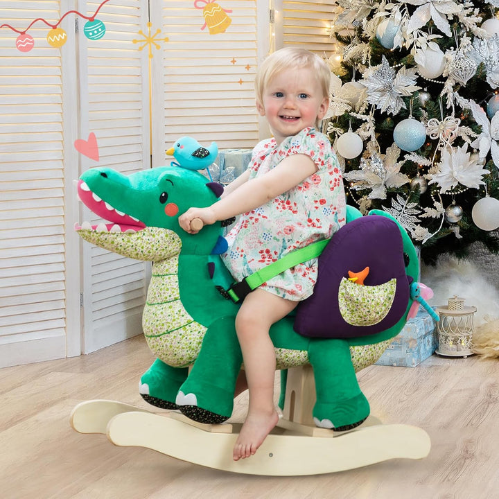 labebe - Wippe für Kinder, Holzpferd, Schaukelpferd für den Aussenbereich, Kinder, Schaukeltier für