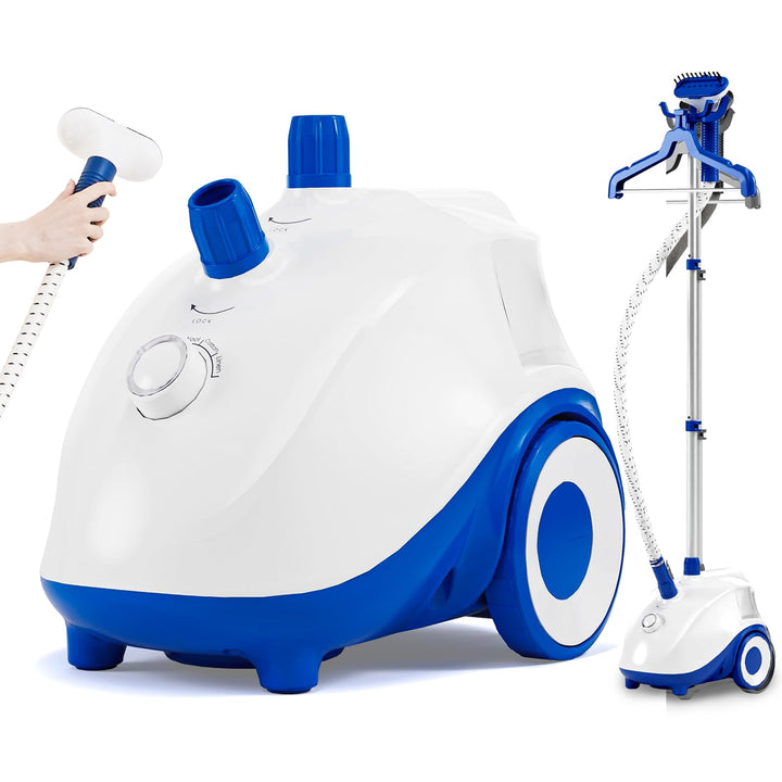 Sweetcrispy Kleiderdampfer 1500 W, leistungsstarker Steamer, vertikaler Dampfbügler mit Rollen, 1,7