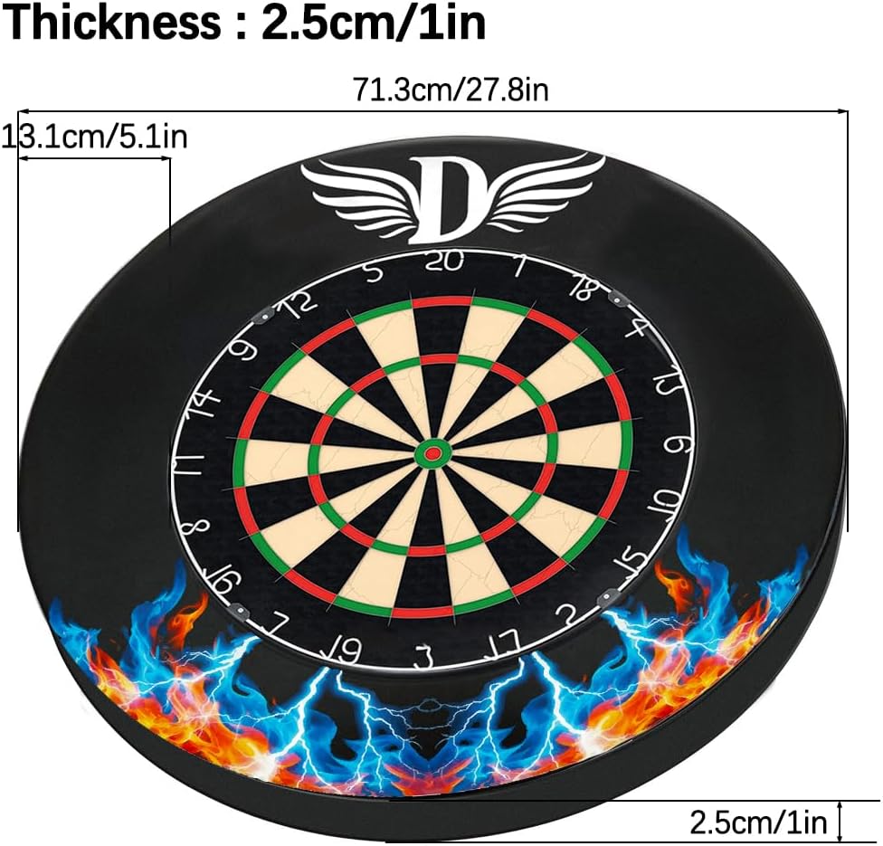 Dlishka Dartscheibe Dart ZubehöR-Dart Surround Eva,Dartscheibe Schutzring FüR Verpasste WüRfe,Einfac