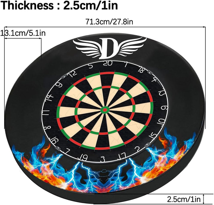 Dlishka Dartscheibe Dart ZubehöR-Dart Surround Eva,Dartscheibe Schutzring FüR Verpasste WüRfe,Einfac