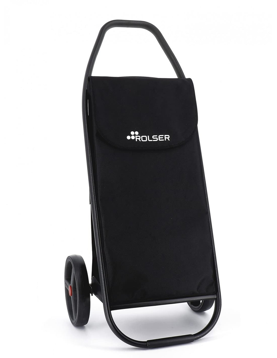 Einkaufstrolley Rolser COM MF Black Tube 2 grosse Räder - Schwarz, Schwarz