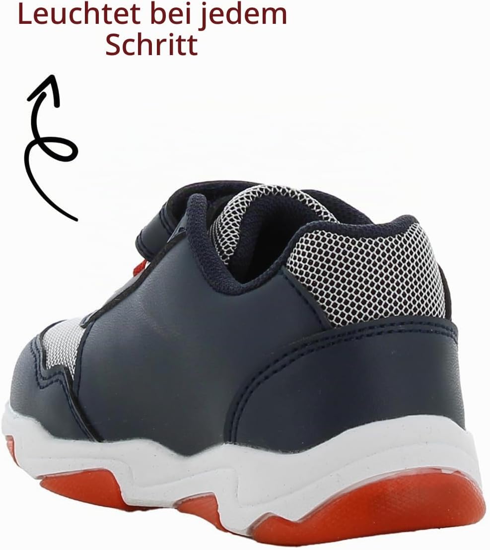 Spiderman Blinkschuhe Jungen von 2 bis 8 Jahre, Niedriger Leuchtschuhe mit Licht für Kinder, Lustige