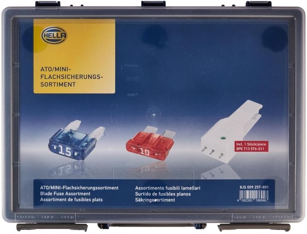 HELLA - Sicherungssatz - ATO(2A-40A)/MINI(2A-30A) - 10/15/2/20/25/3/30/4/40/5/7.5A - Set - 8JS 009 2