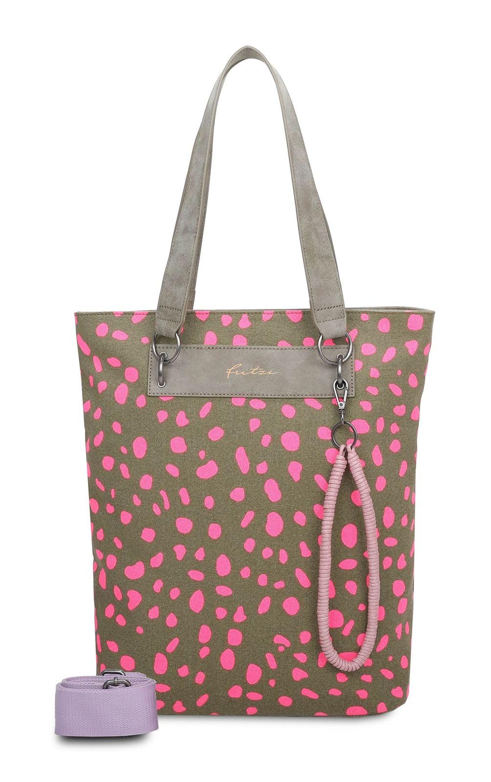Fritzi aus Preussen Damen Wudy01 Canvas Spotty Pink Tote Bag