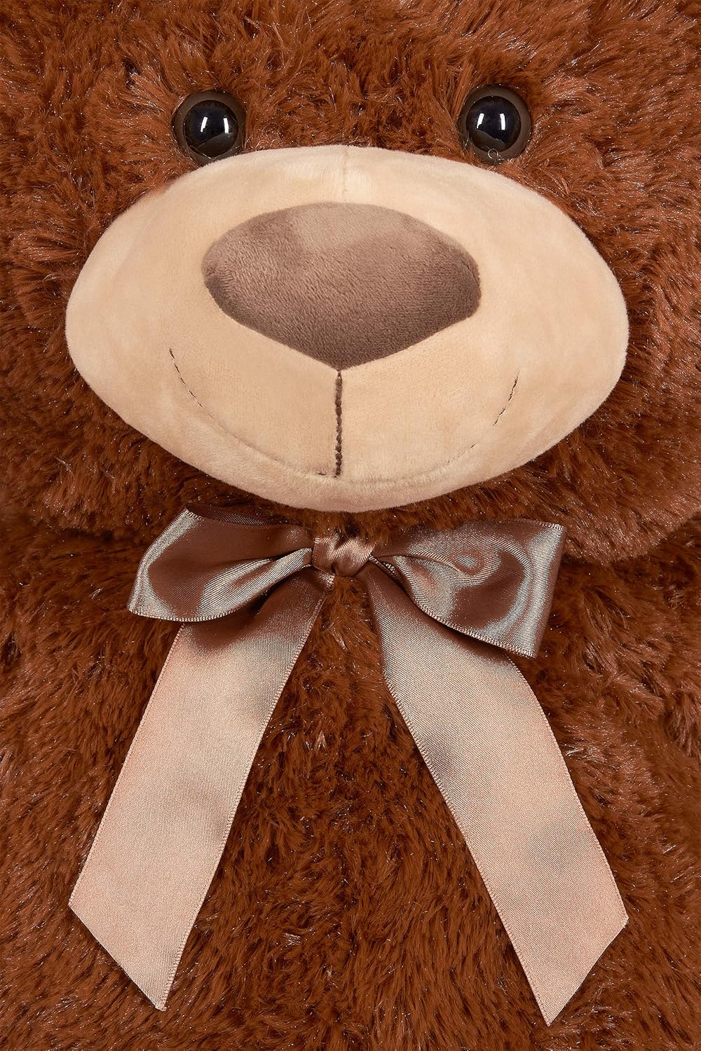 BRUBAKER XXL Teddybär 100 cm - Dunkelbraun - Stofftier Plüschtier Kuscheltier Braun, Braun