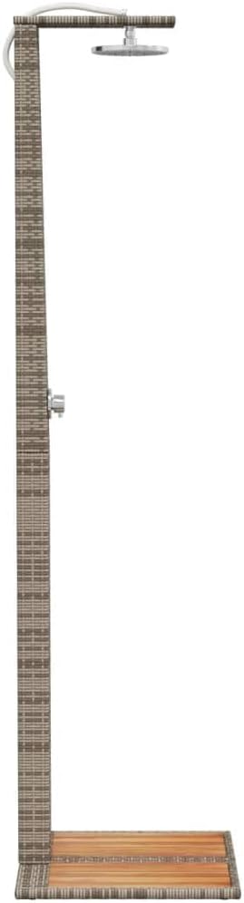 Festnight Gartendusche mit Bodenplatte Holz Aussendusche Garten Outdoor Dusche Garten Pool Pooldusch