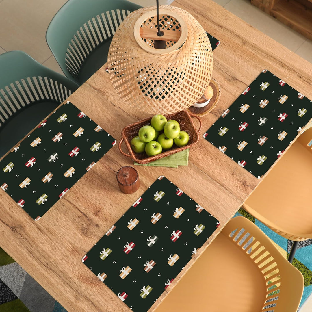 KitchenYeah© Platzsets Abwaschbar 6-Teilig Tischsets Platzdeckchen Platzset Illustration - Geschenke