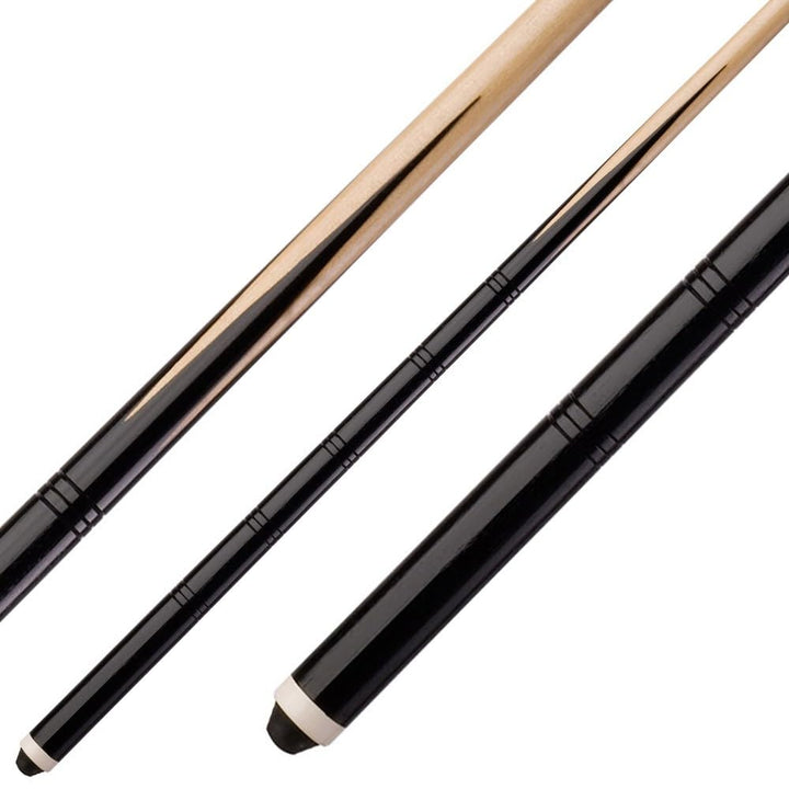 2X Billard Pool Cue Kö Queue Standard, Holz, einteilig, 92-145cm, Natur 123 cm, 123 cm