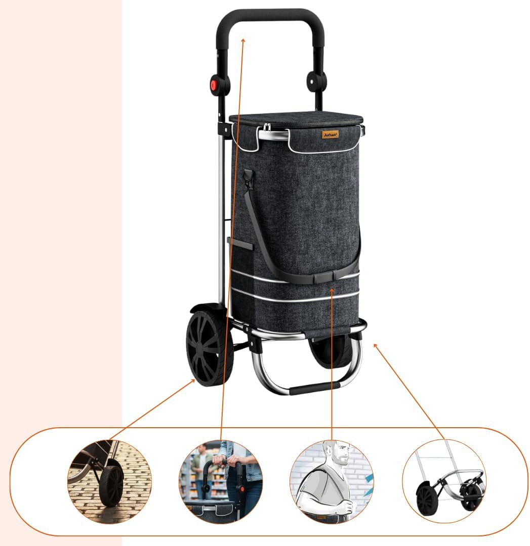 Einkaufstrolley Easy, 50 l (Schwarz), Schwarz