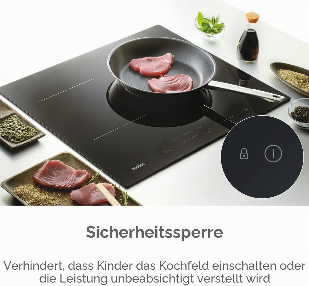 Haier SERIE 2 HAIDSJ63MC Induktionskochfeld/Multi Slider-Bedienung und Wi-Fi-Funktion (hOn App) / 3