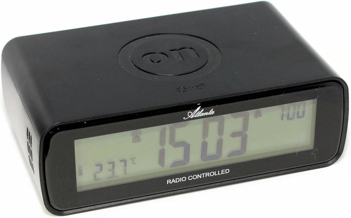 Atlanta Funkwecker digital LCD Flip Clock Licht Snooze Repetition Crescendo Alarm - 1874/7 (Schwarz)