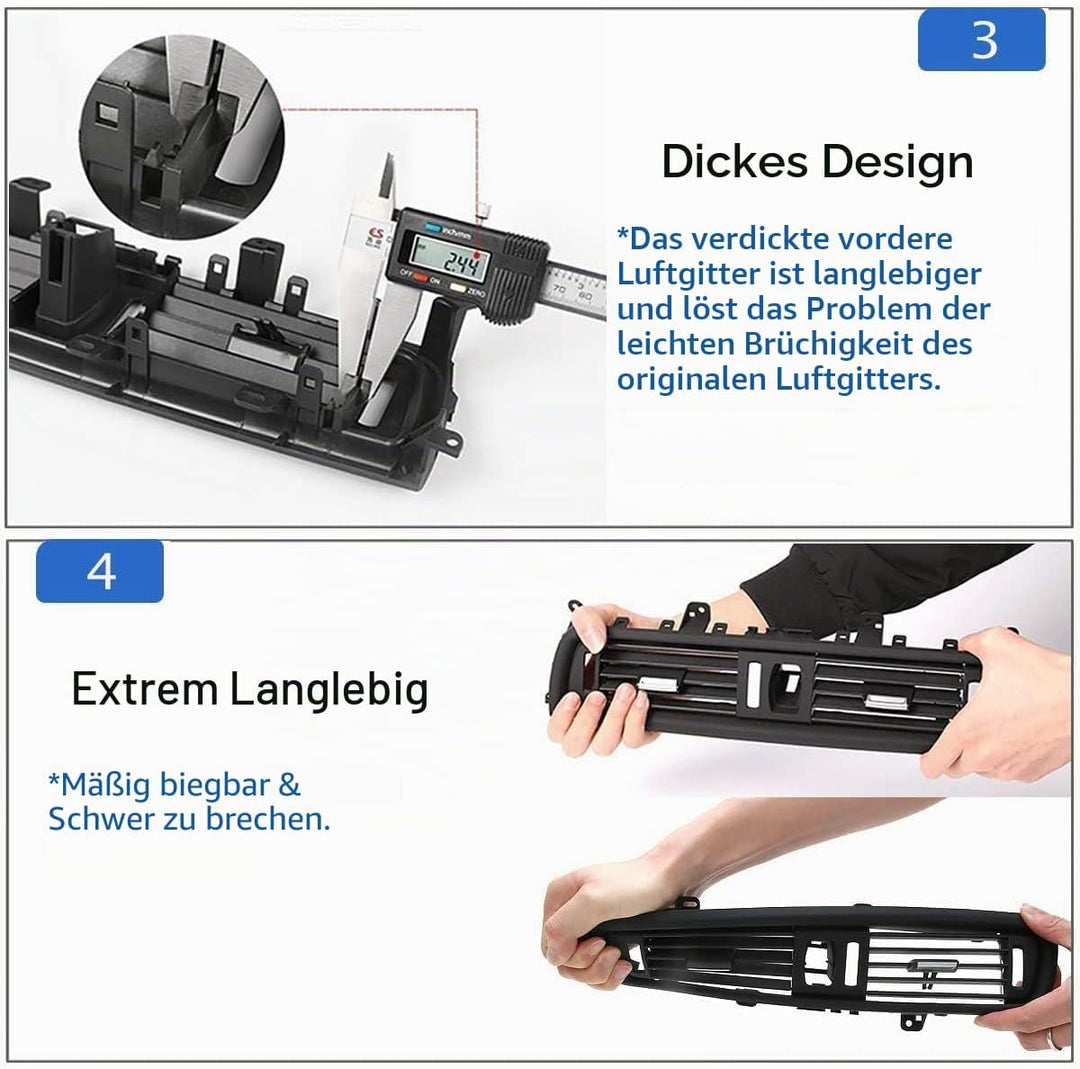 TTCR-II Frontluftgitter Kompatibel mit Lüftungsgitter BMW 5er F10 F11,Lüftungsgitter Klimaanlage Vor