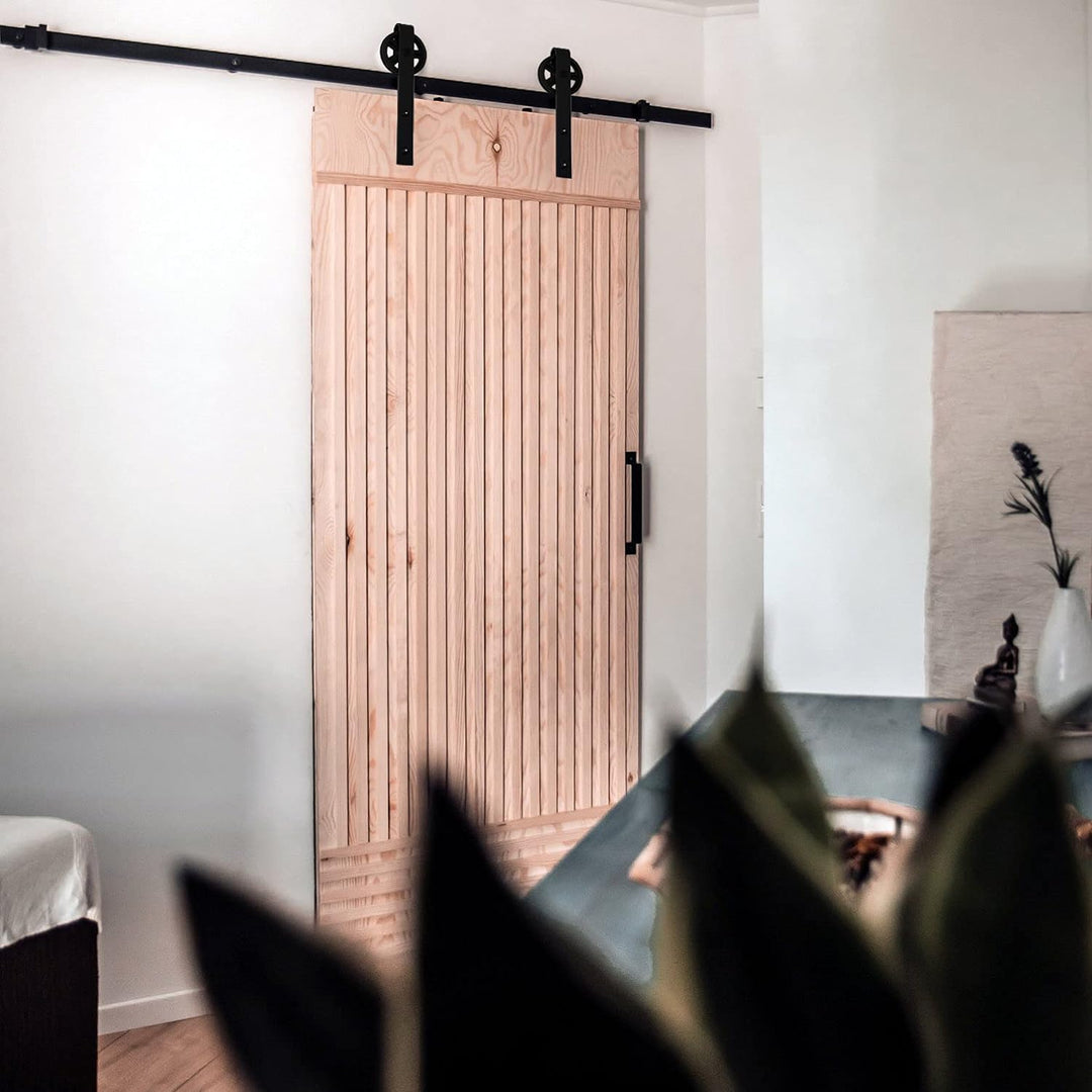 1x Natural Goods Berlin SCHIEBETÜRSYSTEM mehrere Modelle, Schwarz pulverbeschichtet, 2m oder 4m, Sch