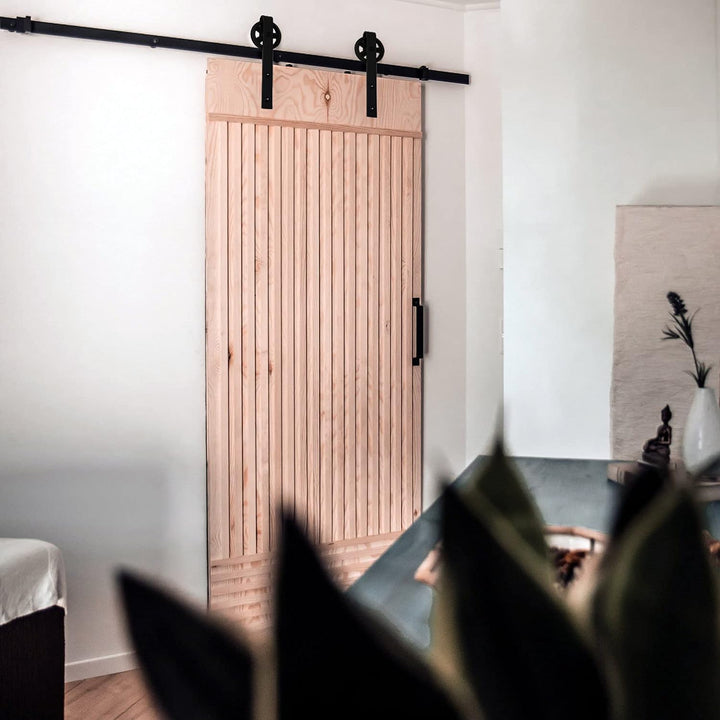 1x Natural Goods Berlin SCHIEBETÜRSYSTEM mehrere Modelle, Schwarz pulverbeschichtet, 2m oder 4m, Sch