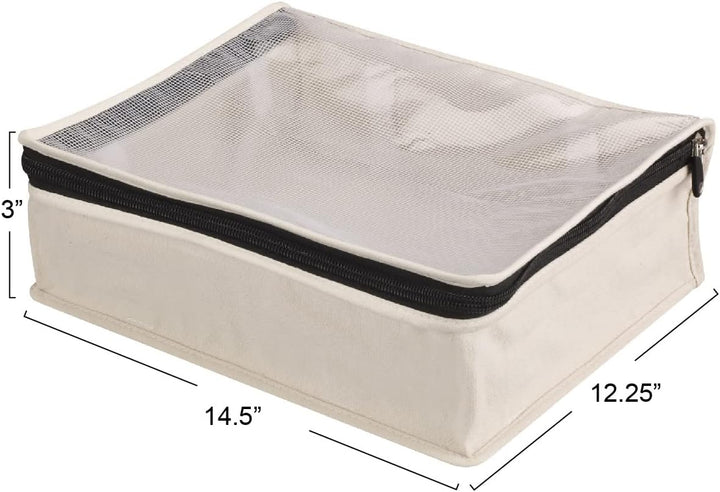 Household Essentials Cedarline 3321-1 Pullovertasche aus natürlichem Baumwollleinen, mit Reissversch
