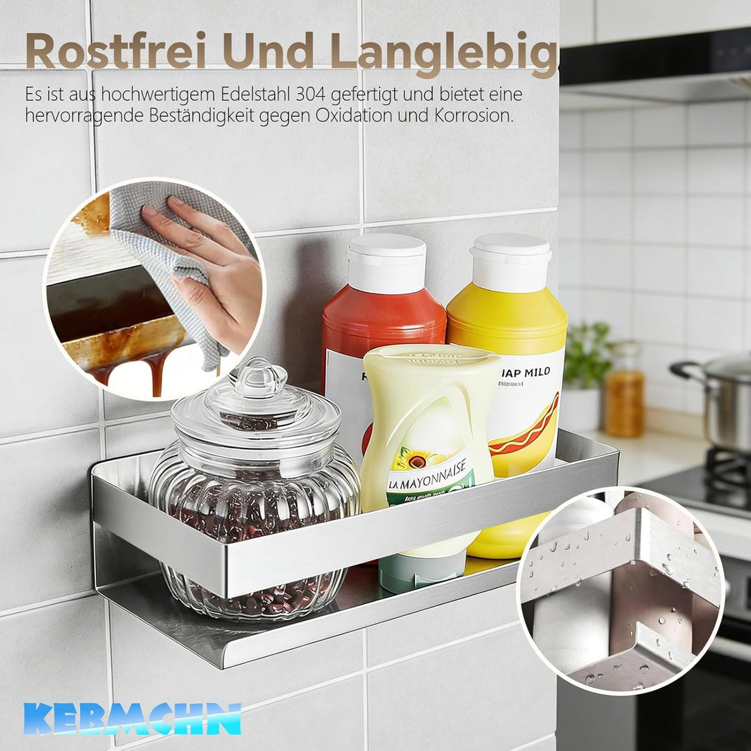 Duschablage ohne Bohren 23 * 9 * 7.5CM- Selbstklebender Duschkorb, Rostfreies Badezimmerregal, platz