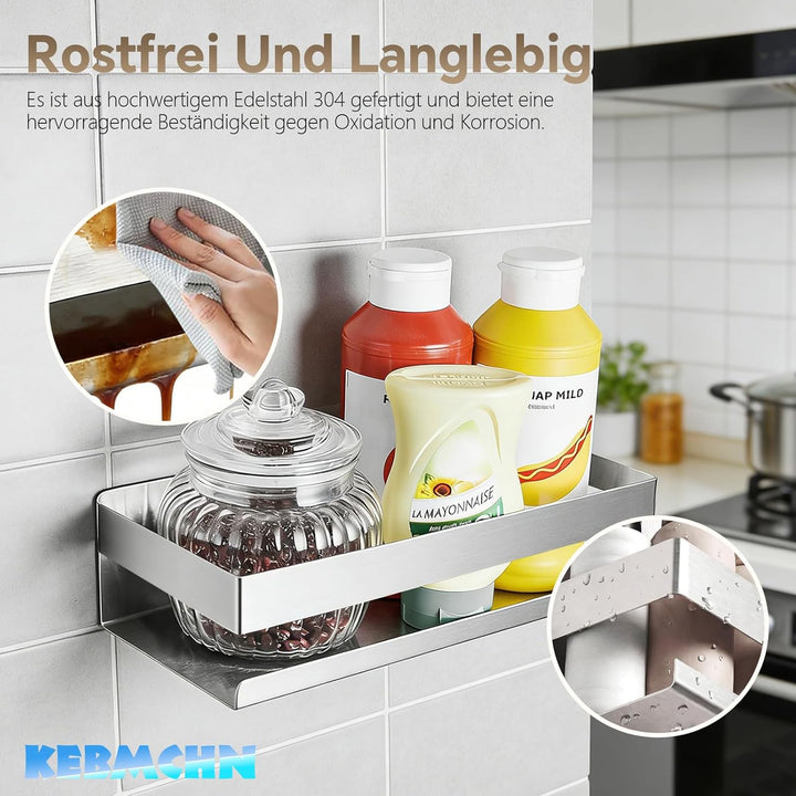 Duschablage ohne Bohren 23 * 9 * 7.5CM- Selbstklebender Duschkorb, Rostfreies Badezimmerregal, platz