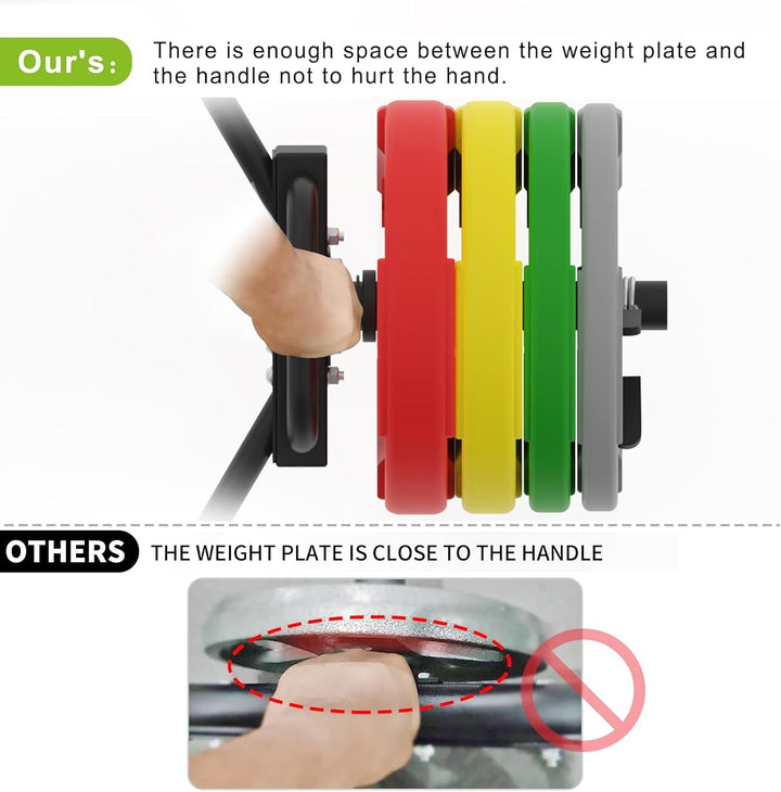 GarveeLife Hex Trap Bar mit Doppelgriffen, 180 kg Kapazität – 2-Zoll-Hülse, rutschfeste Endkappen, s