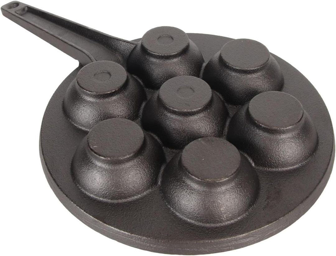 generic 7-Loch-Takoyaki-Grillpfanne aus Gusseisen mit Antihaftbeschichtung – Vertieftes und Vergröss