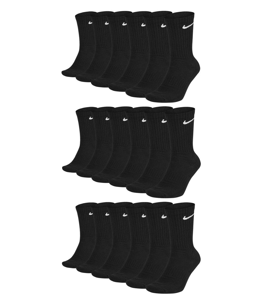 Nike Herren Everyday Cushioned Crew Crew-trainingssocken (6 Paar) 38 -010 Black, 38 -010 Black